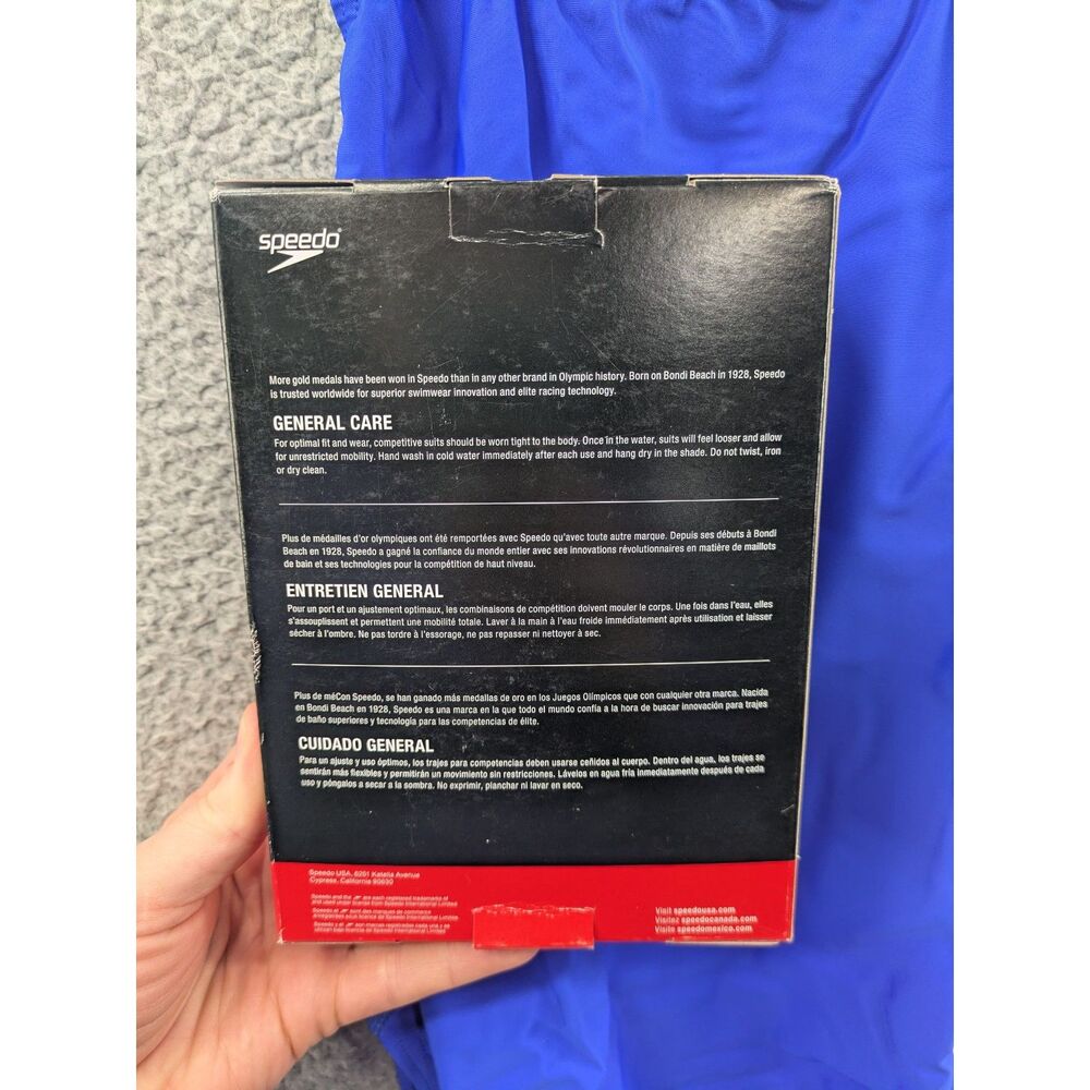 Speedo Women's One Piece Swimsuit - Blue - Picture 6 of 9